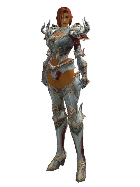 Dynasty Platinum [Force Master] (heavy armor) on a female Human fighter, front view
