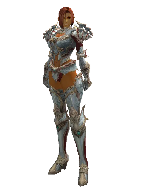 Dynasty Platinum [Weapon Master] (heavy armor) on a female Human fighter, front view