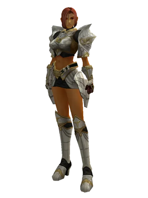 Majestic Plate Set on a female Human fighter, front view