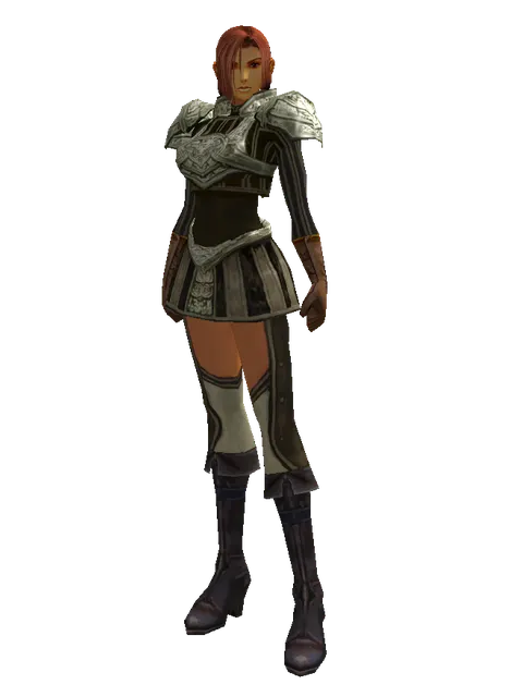 Mithril Set - Heavy on a female Human fighter, front view