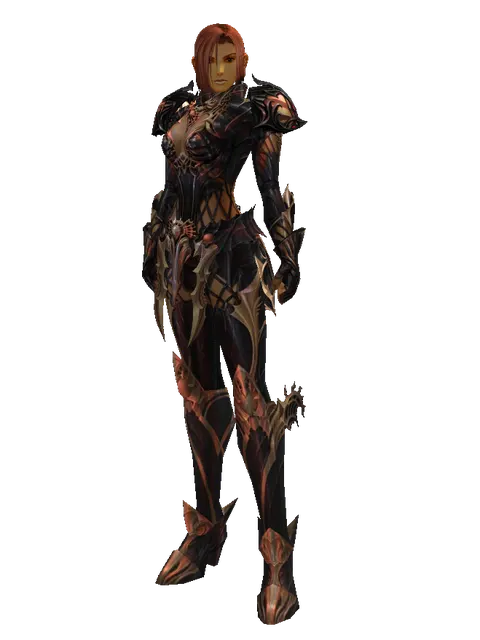 Vesper Set - Heavy on a female Human fighter, front view