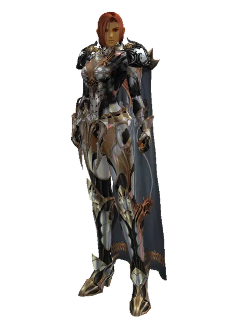 Vesper Set - Heavy on a female Human fighter, front view