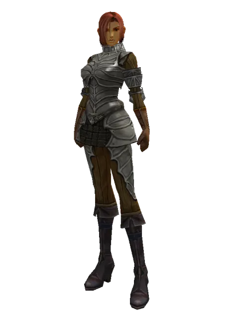 Bone (light armor) on a female Human fighter, front view