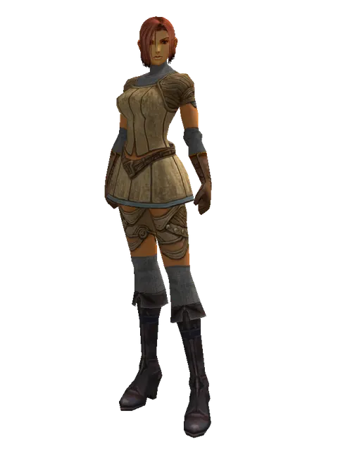 Cotton (light armor) on a female Human fighter, front view