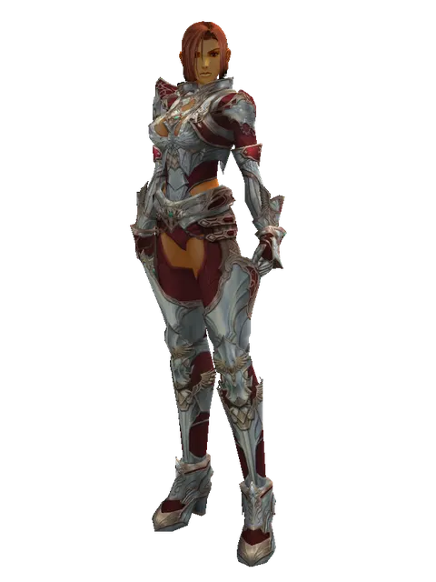 Dynasty Leather Set on a female Human fighter, front view