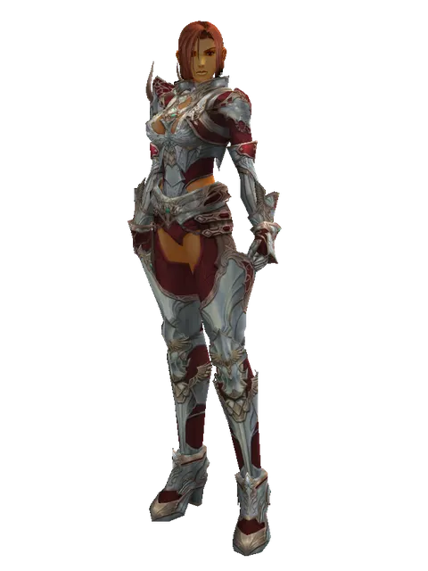 Dynasty Leather Set on a female Human fighter, front view