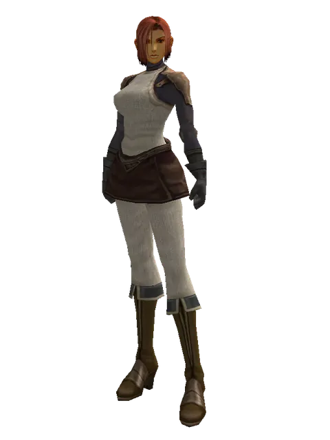 Leather (light armor) on a female Human fighter, front view
