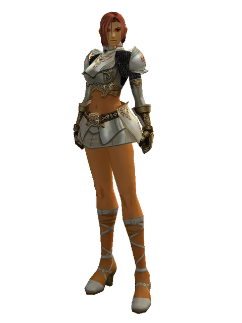 Majestic Leather Set on a female Human fighter, front view
