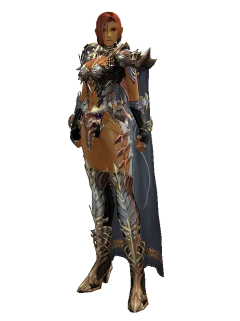 Noble Vesper + Fighter Cloak (light armor) on a female Human fighter, front view