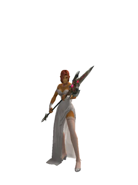 Vesper Pole on a female Human fighter, front view