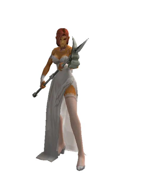 War Hammer on a female Human fighter, front view