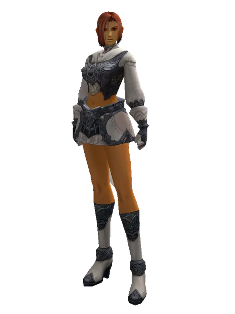 Avadon Robe Set on a female Human fighter, front view