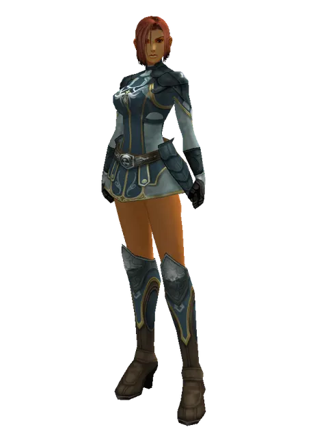 Clan Oath Set - Robe on a female Human fighter, front view