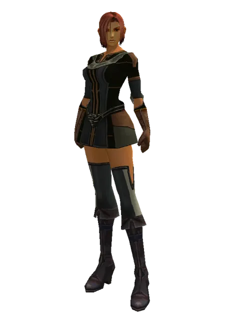Set of Devotion on a female Human fighter, front view