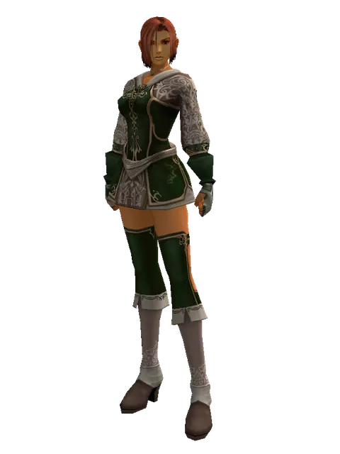 Divine Set on a female Human fighter, front view