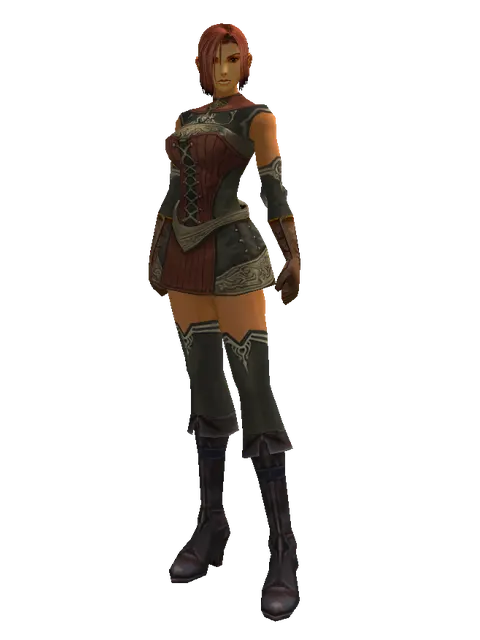 Magic (robe) on a female Human fighter, front view