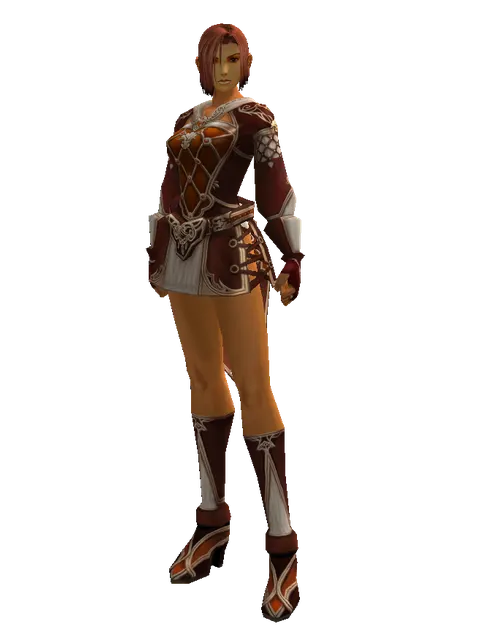 Robe of Nightmare Set on a female Human fighter, front view