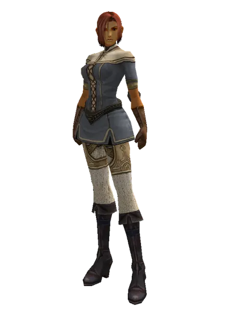 No Name (robe) on a female Human fighter, front view