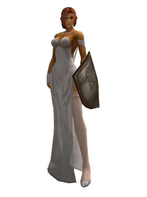 Ubiquitous Shield on a female Human fighter, front view