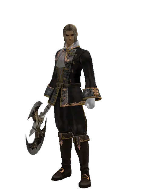 Ecliptic Axe on a male Human fighter, front view