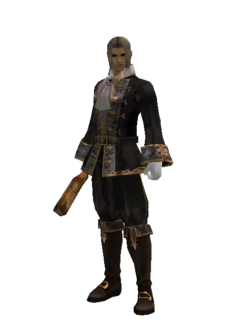 Gallint's Oak Wand on a male Human fighter, front view