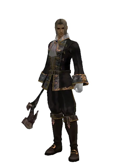 Heavy Bone Club on a male Human fighter, front view