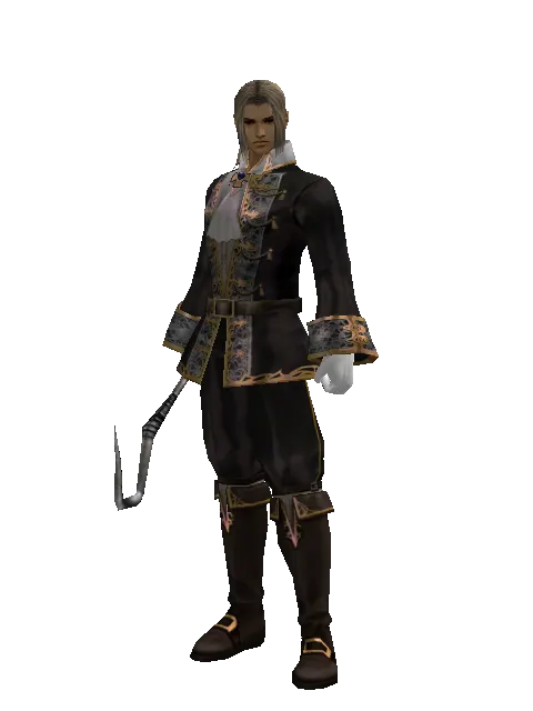 Heavy Chisel on a male Human fighter, front view