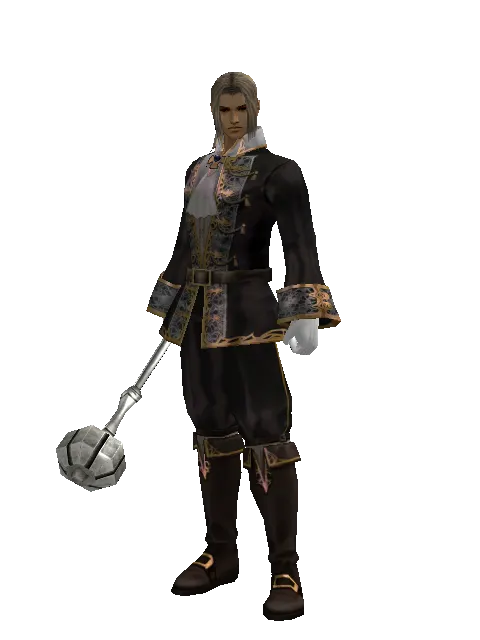 Heavy Mace on a male Human fighter, front view