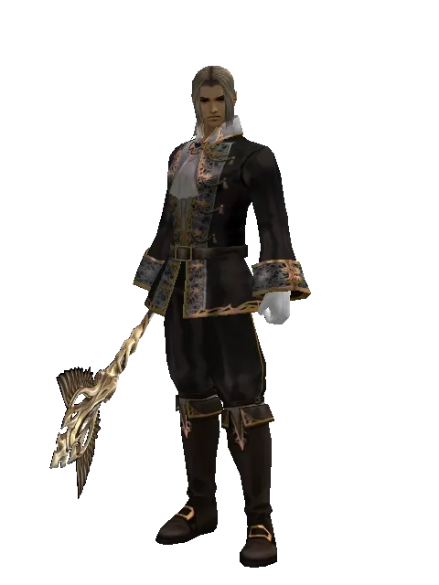 Infinity Rod on a male Human fighter, front view