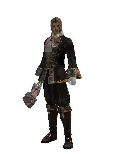 Kaim Vanul's Bones on a male Human fighter, front view
