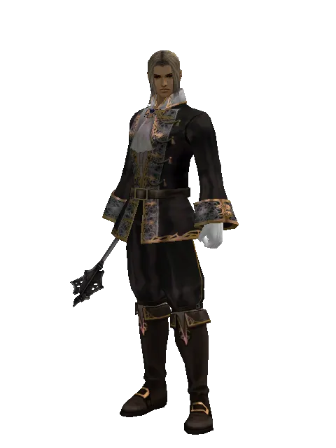 Mace on a male Human fighter, front view
