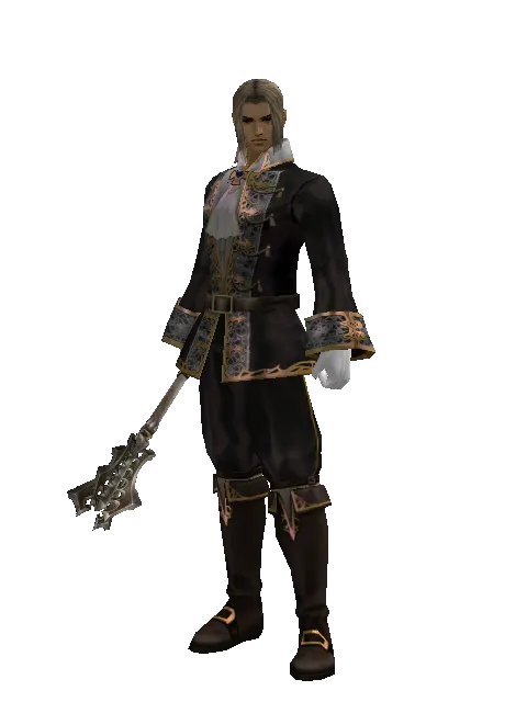 Mace of Miracle on a male Human fighter, front view
