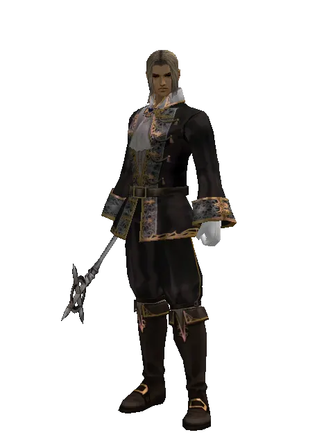 Mace of Prayer on a male Human fighter, front view