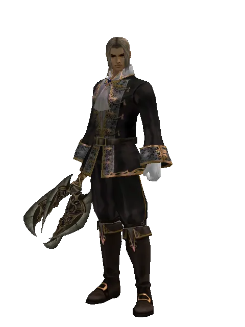 Mace of the Underworld on a male Human fighter, front view