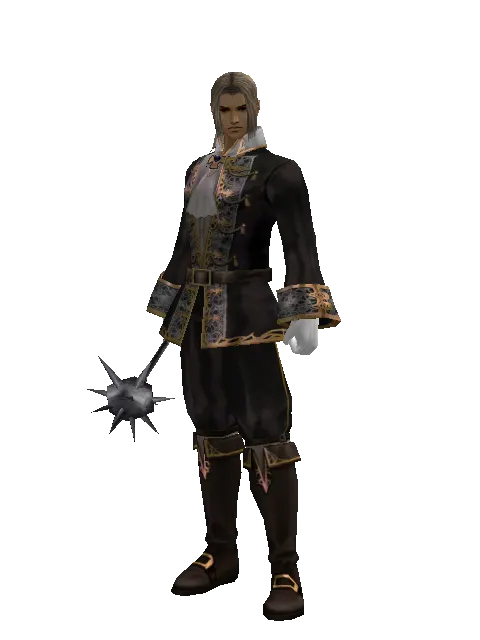 Morning Star on a male Human fighter, front view
