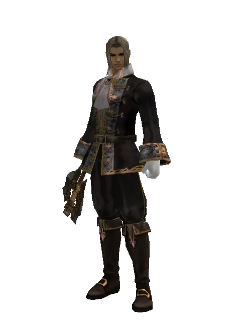 Nirvana Axe on a male Human fighter, front view