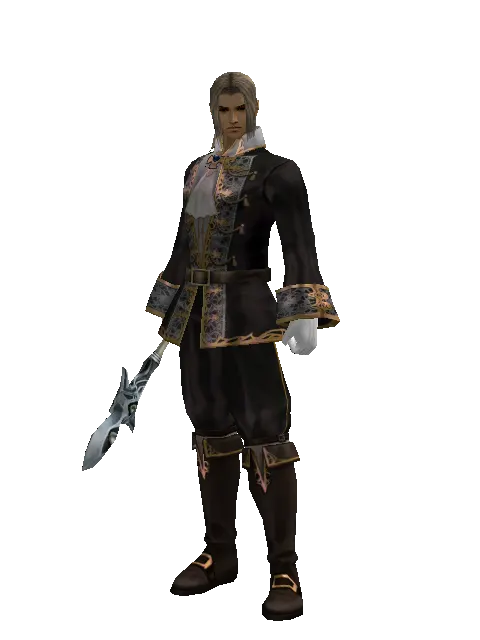 Priest Mace on a male Human fighter, front view