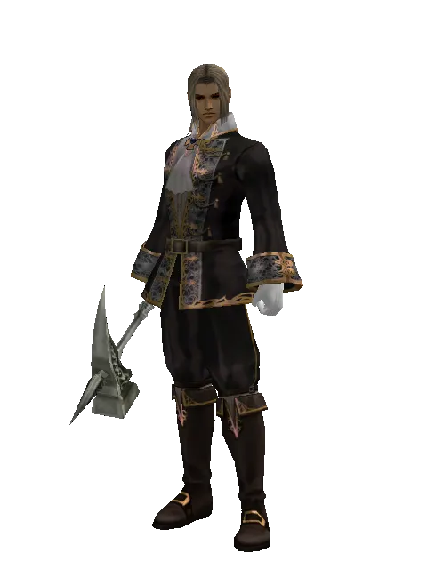 Scalpel on a male Human fighter, front view