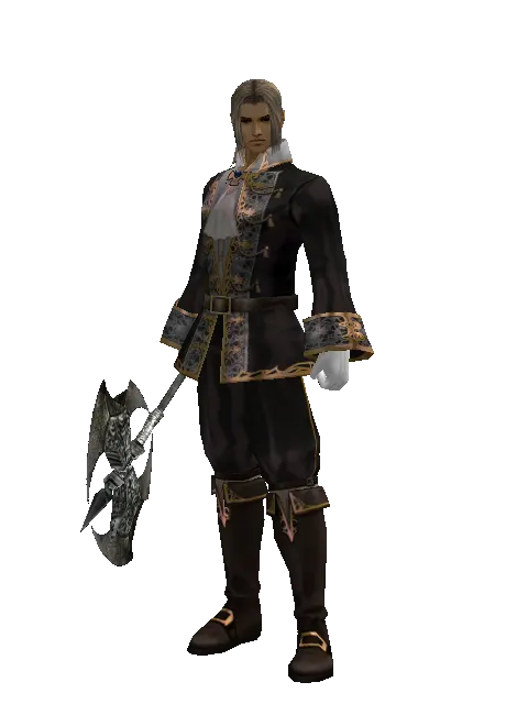Tarbar on a male Human fighter, front view