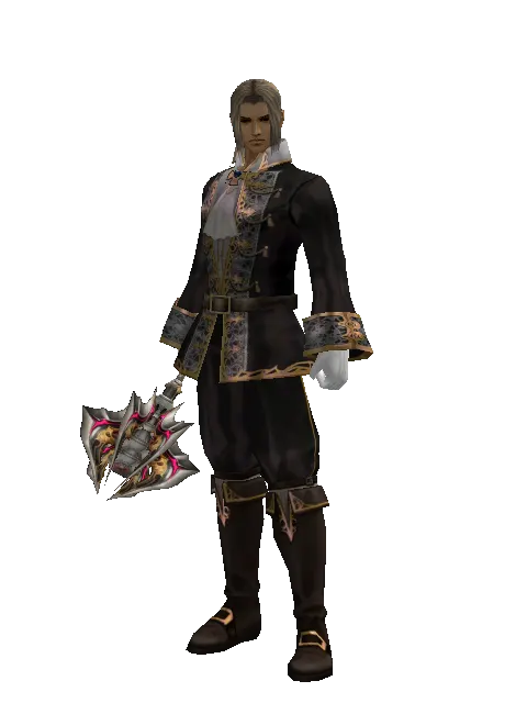 Vesper Blunt on a male Human fighter, front view