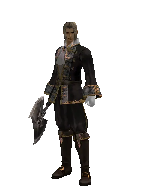 War Axe on a male Human fighter, front view