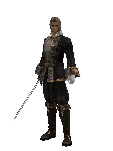 Bastard Sword on a male Human fighter, front view