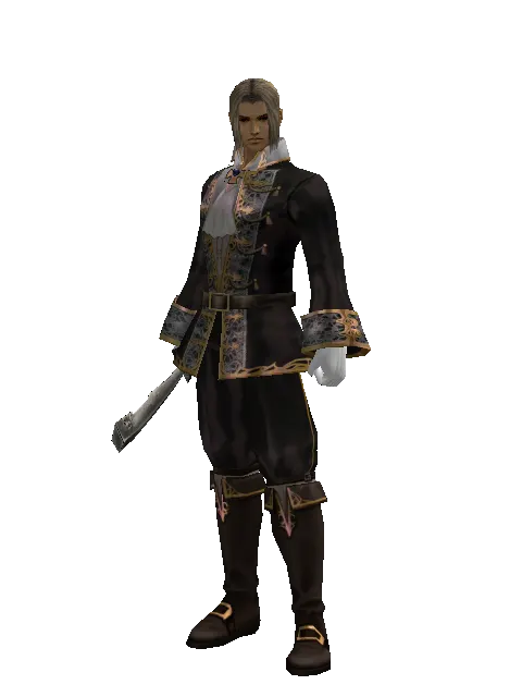 Butcher's Sword on a male Human fighter, front view
