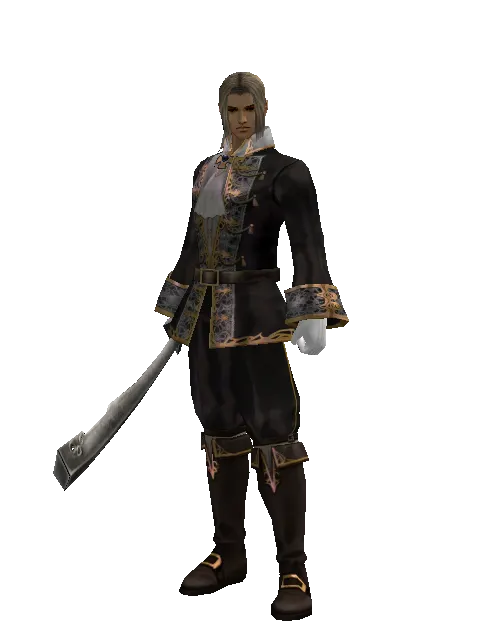 Crimson Sword on a male Human fighter, front view