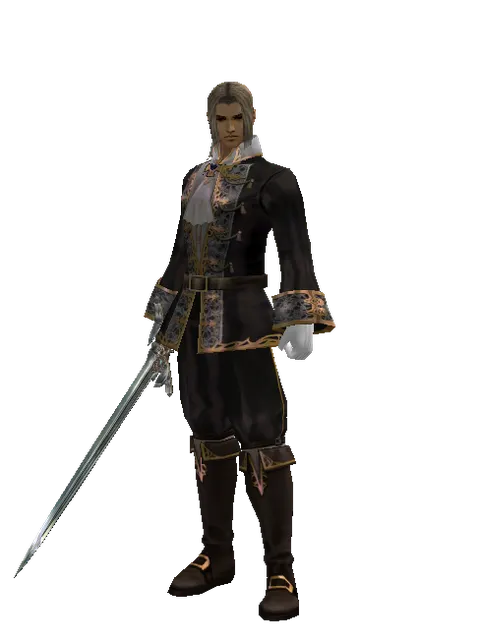 Dynasty Sword on a male Human fighter, front view