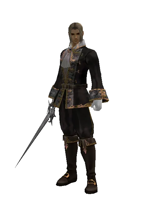 Ecliptic Sword on a male Human fighter, front view