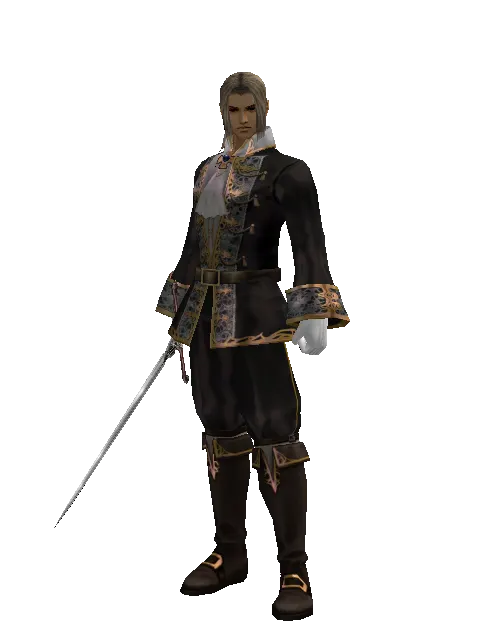 Elemental Sword on a male Human fighter, front view