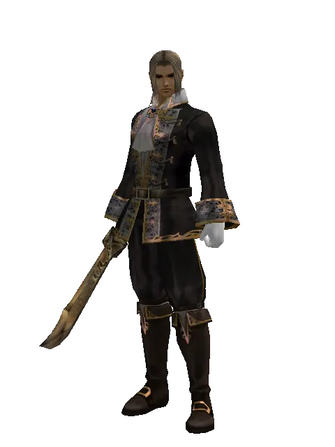 Falchion on a male Human fighter, front view