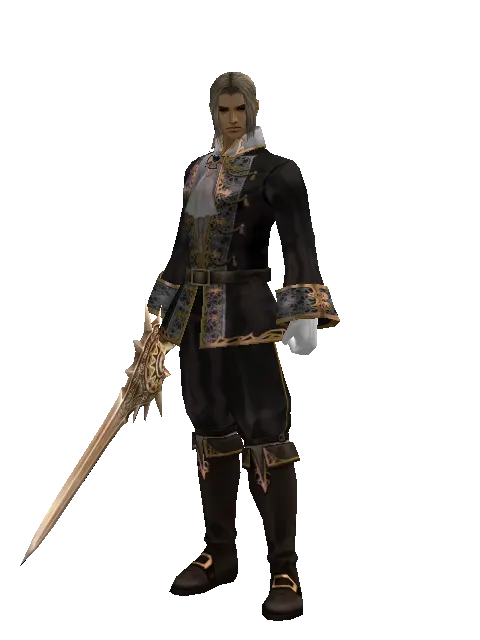 Forgotten Blade on a male Human fighter, front view