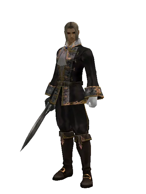 Gladius on a male Human fighter, front view